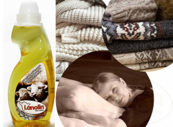 Płyn do prania wełny alpaka merino kamel kaszmir - lanolina z nanosrebrem -  1 litr