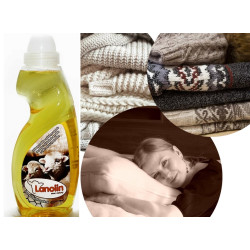 LANOLIN 1 L - płyn do prania wełny alpaka merino kamel kaszmir - lanolina z nanosrebrem