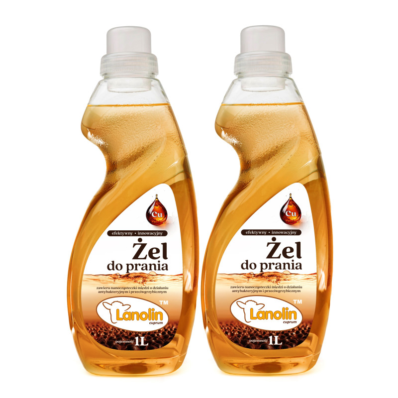 LANOLIN cuprum 2 L - płyn do prania bawełny, jedwabiu, lnu, poliestrów - lanolina z nanomiedzią