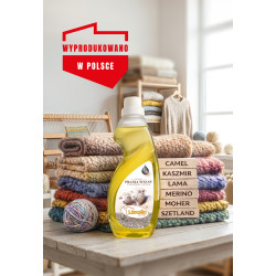 LANOLIN 1000 ml - płyn do prania wełny alpaka merino kamel kaszmir - lanolina z nanosrebrem