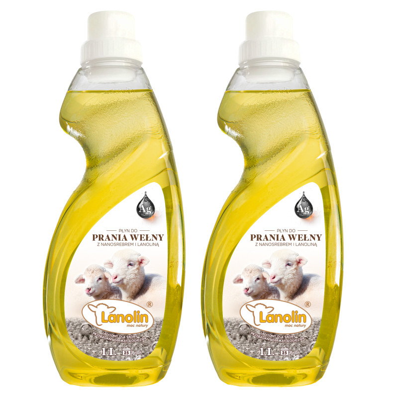 LANOLIN 2000 ml - płyn do prania wełny alpaka merino kamel kaszmir - lanolina z nanosrebrem