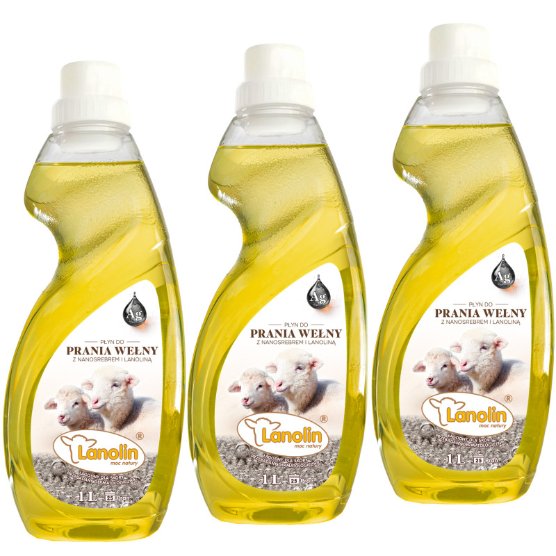 LANOLIN 3000 ml - płyn do prania wełny alpaka merino kamel kaszmir - lanolina z nanosrebrem